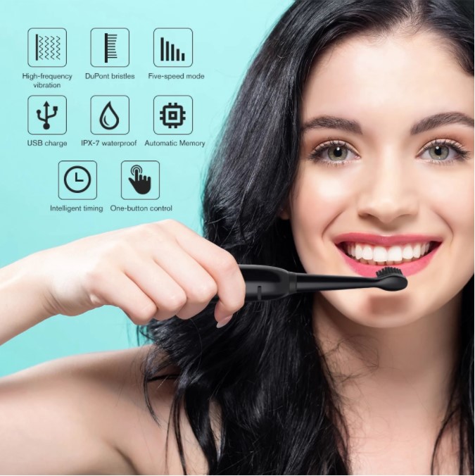 Super Sonic Men/Women Electric Toothbrushes With 4 Brush Heads Smart Timer Whitening IPX7 Powered Toothbrushes  Health care Personal Care