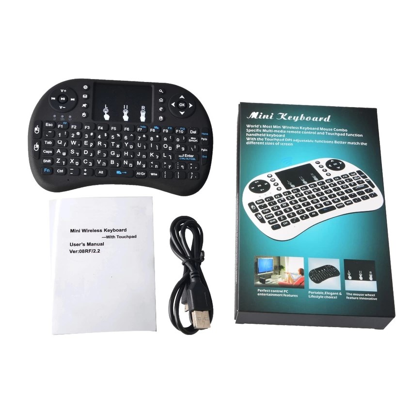 New i8pro 7Colors  Backlight 2.4Ghz + Bluetooth USB Wireless Keyboards Air Mouse Touchpad Play Game Remote Control For Android TV BOX Mini PC With Lithium Battery