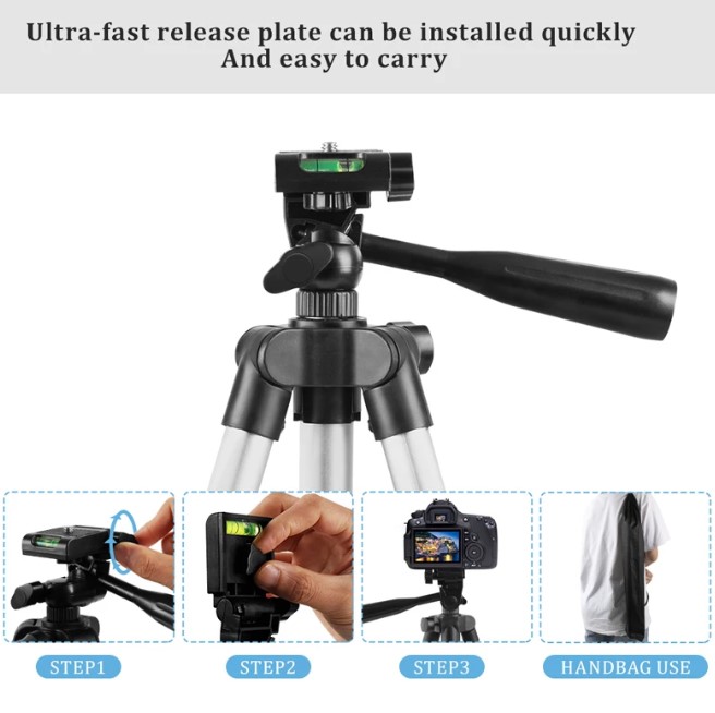 (+Phone Clips)Portable Extendable Tripod Phone Stand Projector Holder For Phone DV Camera