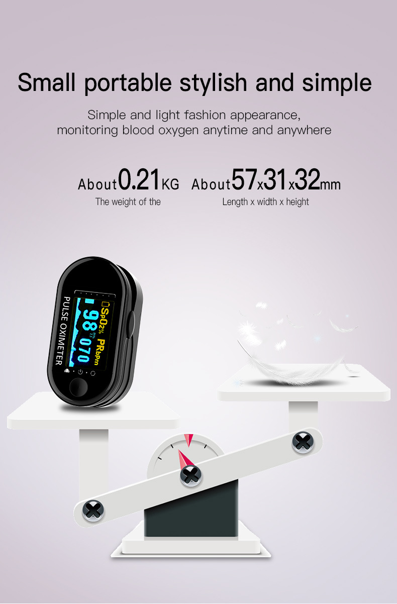 Blood Oxygen Monitor Finger Pulse Oximeter Oxygen Saturation Monitor Health Care Home Monitor