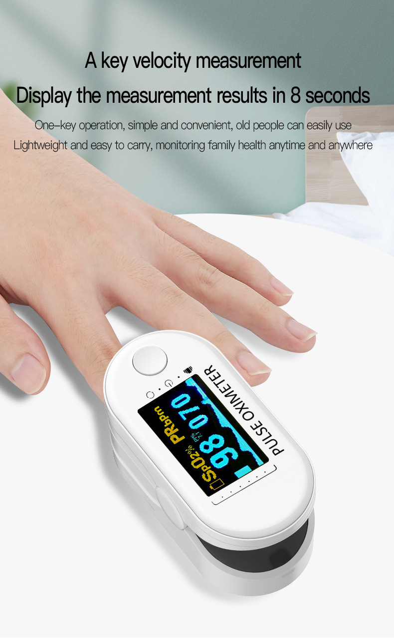 Blood Oxygen Monitor Finger Pulse Oximeter Oxygen Saturation Monitor Health Care Home Monitor