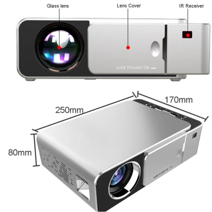 Full HD Android WIFI LED Projector 4K 3500 Lumens HDMI USB 1080P Portable Support AirPlay DLNA