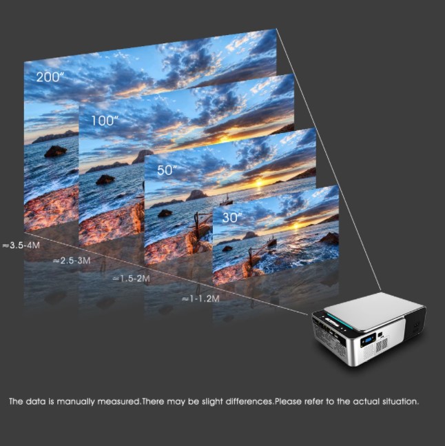 Full HD Android WIFI LED Projector 4K 3500 Lumens HDMI USB 1080P Portable Support AirPlay DLNA