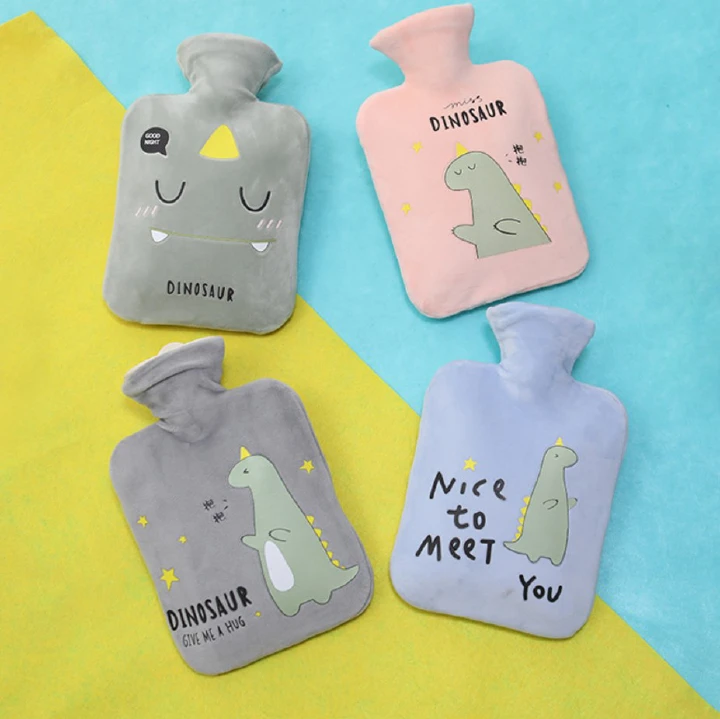 1000ml Hot Water Bag With Cloth Cover Hot Water Bottle Cute Portable Hotwater Warmer Screw As Gift Women Lady Student