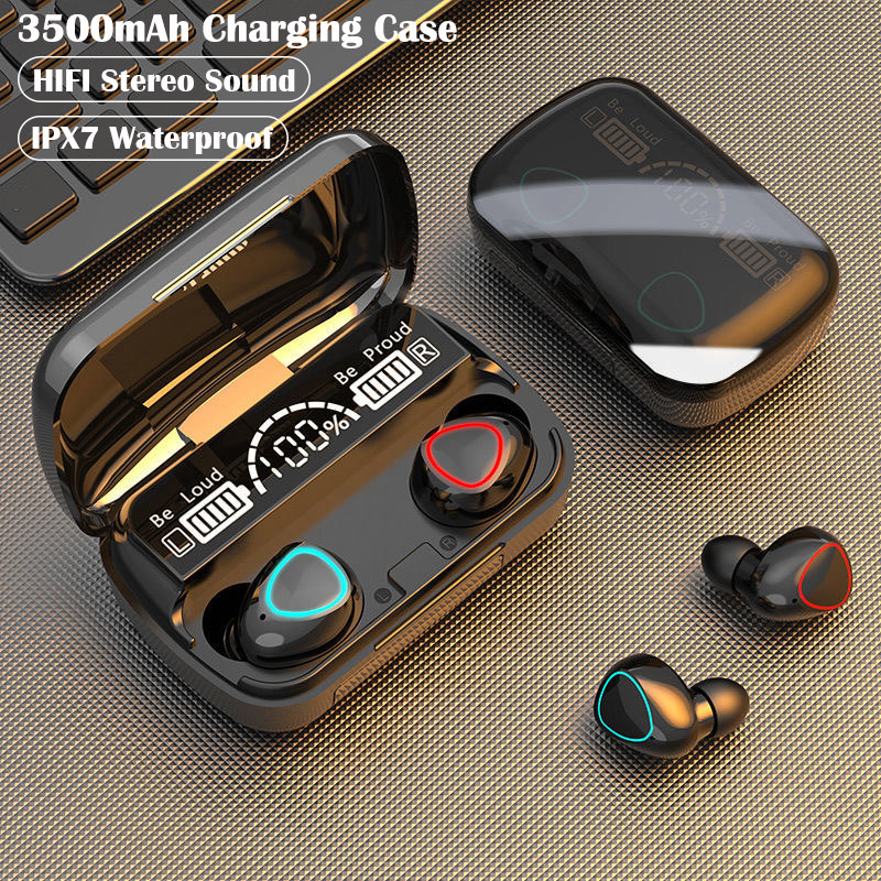 Updated Version Bluetooth Earphones Wireless Earphones TWS Waterproof Earbuds Sports Running Earpods With Charging Box Power Bank For All Phones