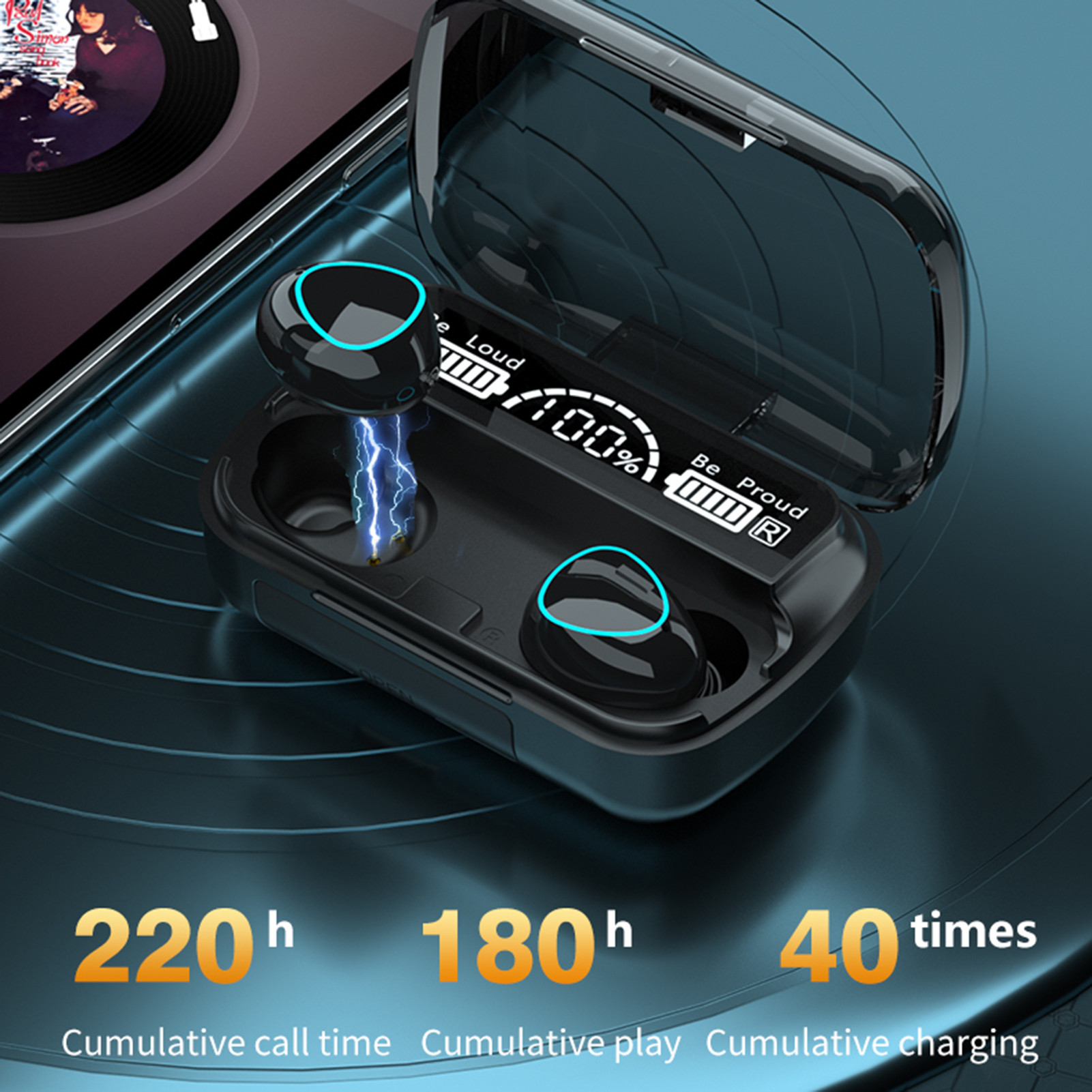 Updated Version Bluetooth Earphones Wireless Earphones TWS Waterproof Earbuds Sports Running Earpods With Charging Box Power Bank For All Phones