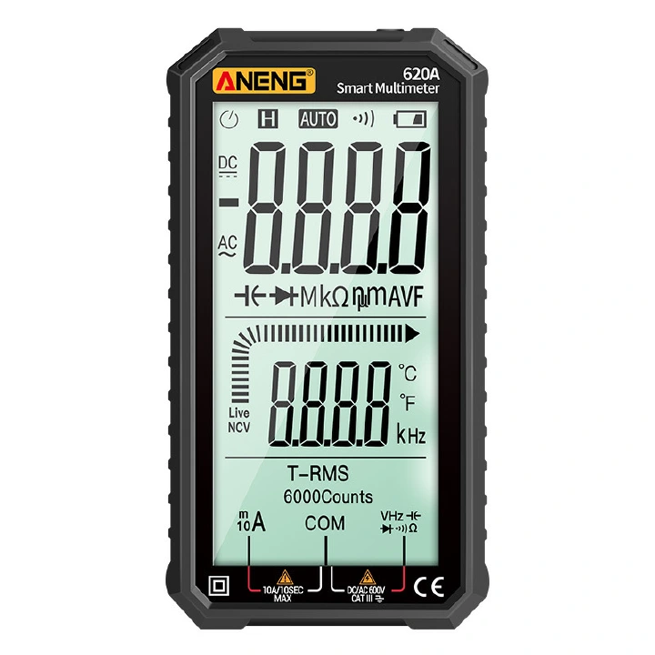 Digital Smart Multimeter Transistor Testers 6000 Counts True RMS Auto Electrical Capacitance Meter Temp Resistance