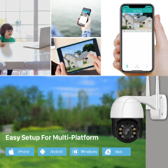 3MP PTZ Wifi IP Camera Outdoor 4X Digital Zoom AI Human Detect Wireless Camera H.265 P2P Audio 2MP 3MP Security CCTV Camera