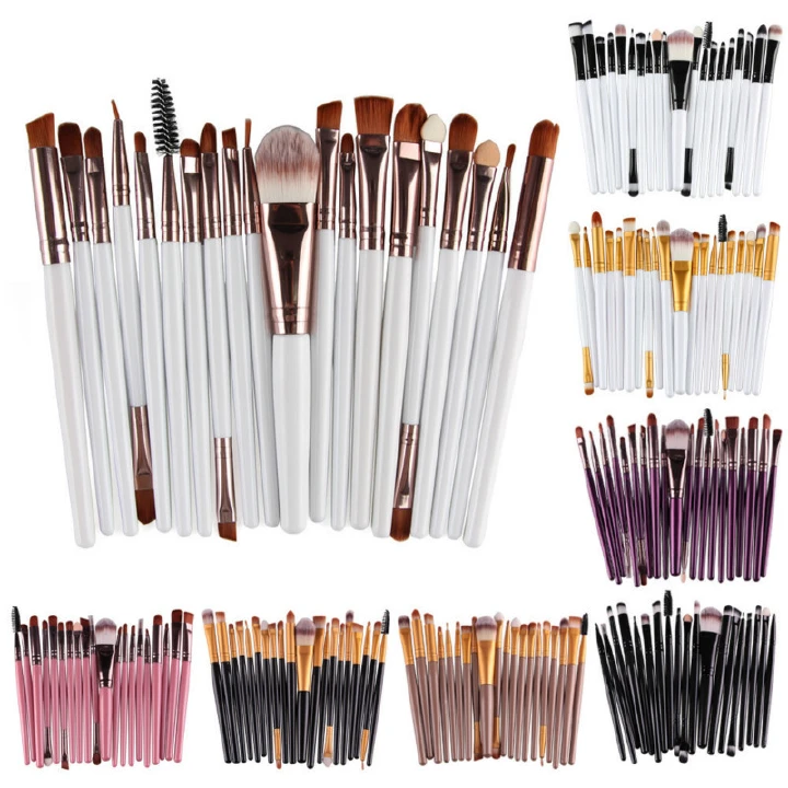 20Pcs Makeup Brushes Set Eye Shadow Eyeliner Foundation Cosmetics Loose Powder Fluffy Professional Brushes Make Up Accessories