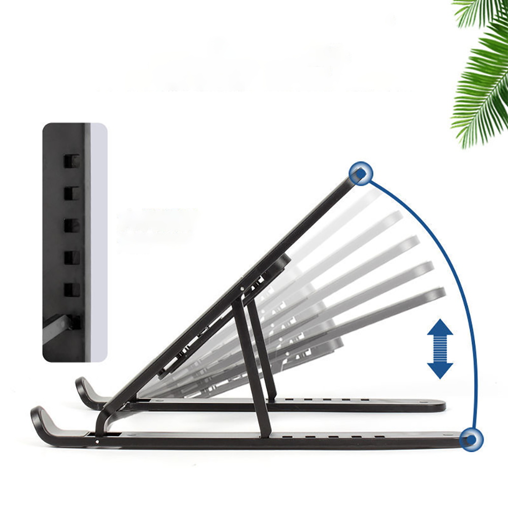 Foldable Aluminium Alloy Laptop Holder / ABS Plastic Laptop Stand  Tablet Holder Mounts Portable Notebook Laptop Mount Support Base Holder Adjustable Riser Cooling Bracket