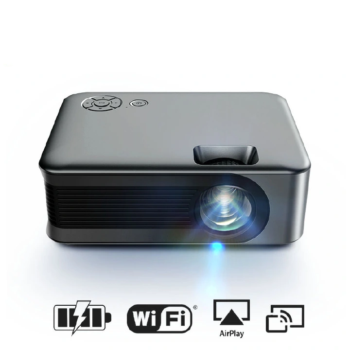 MINI Projector Smart TV WIFI Portable Home Theater Cinema Battery Sync Phone Beamer LED Projectors for 4k Movie