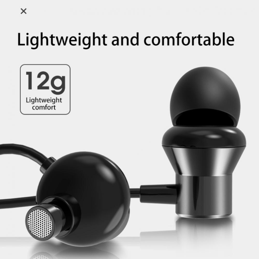 Top Sale Wired Earphones Running Sport Earphones 3.5mm Earbuds Noise isolating In-Ear Metal Subwoofer Earplugs With Mic For All Phones