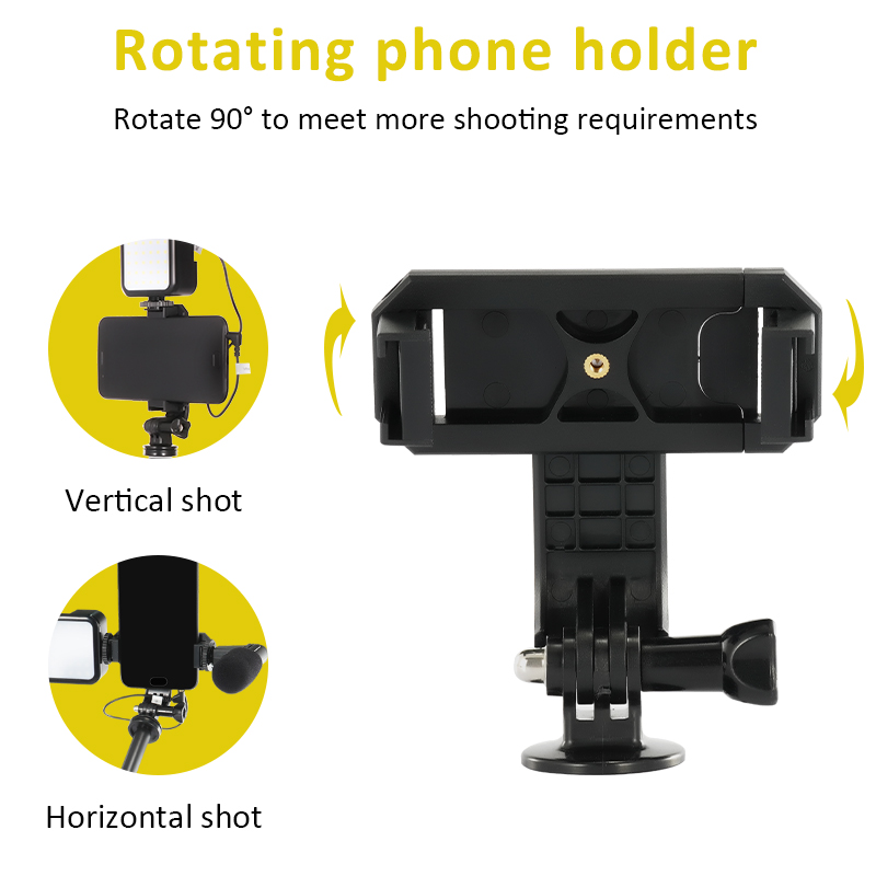 Portable 5in 1 Selfie Photography Video Handheld Vlog Phone Stand Tripod Stabilizer Kit LED Fill Light Microphone Remote Shutter Phone Camera Video Record