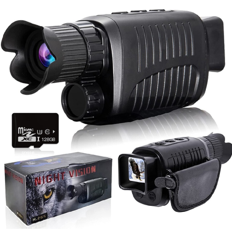 Monocular Night Vision Device 1080P HD Infrared 5x Digital Zoom Hunting Telescope Outdoor Day Night Dual Use 100% Darkness 300m