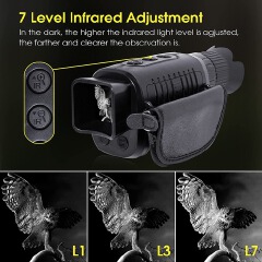 Monocular Night Vision Device 1080P HD Infrared 5x Digital Zoom Hunting Telescope Outdoor Day Night Dual Use 100% Darkness 300m