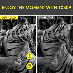 Monocular Night Vision Device 1080P HD Infrared 5x Digital Zoom Hunting Telescope Outdoor Day Night Dual Use 100% Darkness 300m