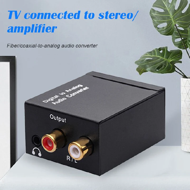 Digital To Analog Audio Converter 3 5mm Suitable For TV Audio Digital Coaxial Fiber Optic Analog Output Converter