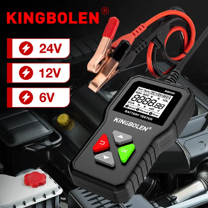 Car Battery Tester 6V 12V 24V 100-2000 CCA Battery System Detect Auto Battery Analyzer Car Battery Tool