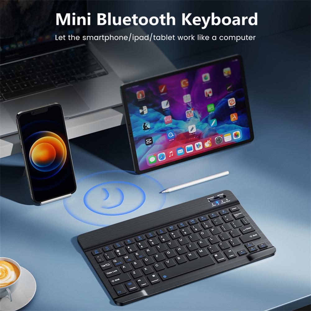 New Arrived 10inch Bluetooth Wireless Keyboard Rechargeable For PC Phone Tablet Gaming Keyboard For Android ios Windows