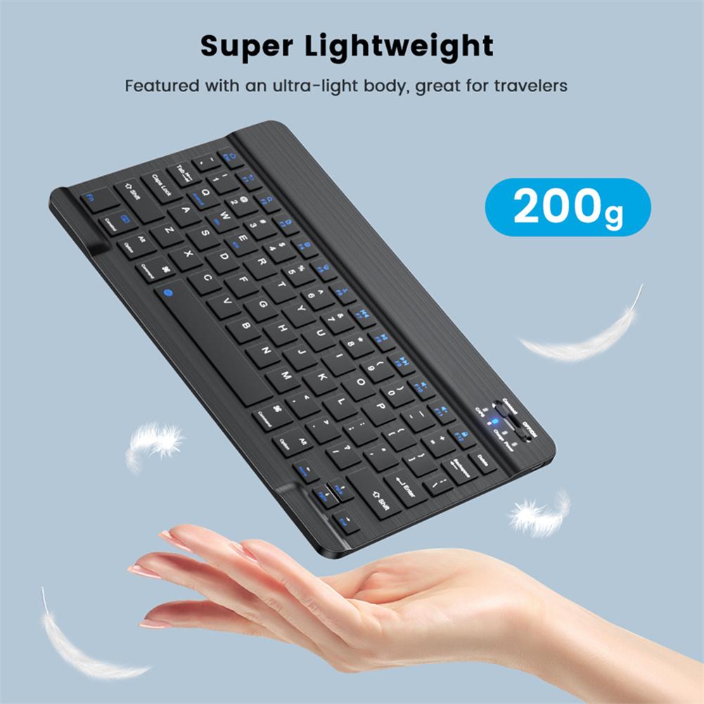 New Arrived 10inch Bluetooth Wireless Keyboard Rechargeable For PC Phone Tablet Gaming Keyboard For Android ios Windows