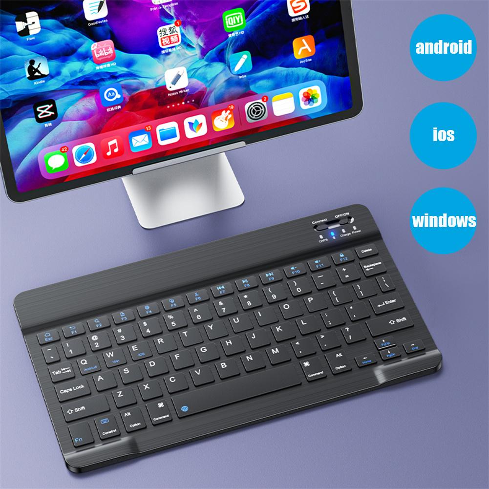 New Arrived 10inch Bluetooth Wireless Keyboard Rechargeable For PC Phone Tablet Gaming Keyboard For Android ios Windows