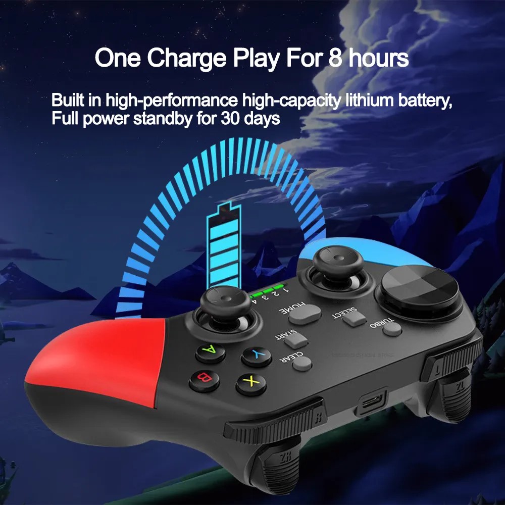 For Nintendo Switch PS4 TV Box Games Android Phone IOS PC Bluetooth Game Consoles Controller 2.4G Wireless Gamepads Dual Vibration Joystick