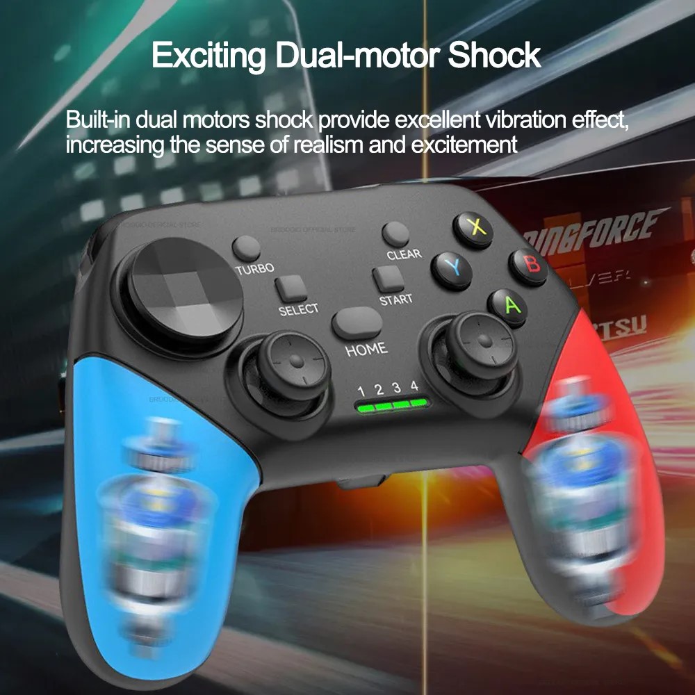 For Nintendo Switch PS4 TV Box Games Android Phone IOS PC Bluetooth Game Consoles Controller 2.4G Wireless Gamepads Dual Vibration Joystick