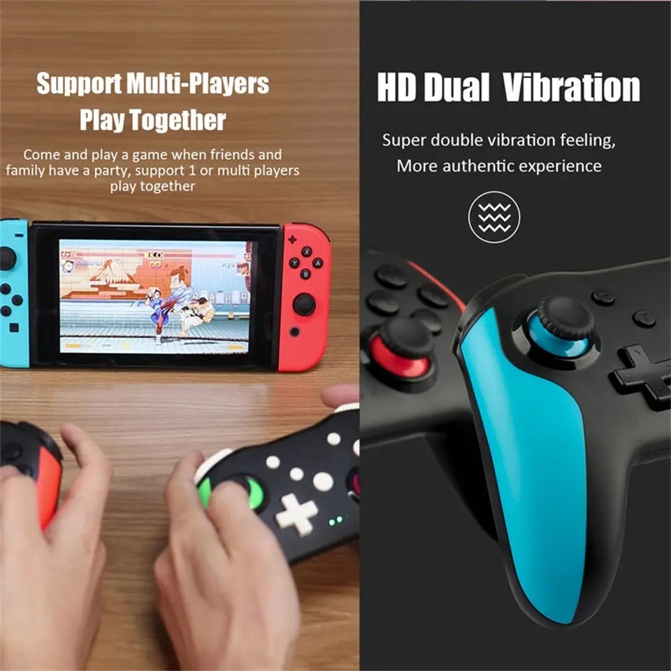 For Nintendo Switch PS4 TV Box Games Android Phone IOS PC Bluetooth Game Consoles Controller 2.4G Wireless Gamepads Dual Vibration Joystick