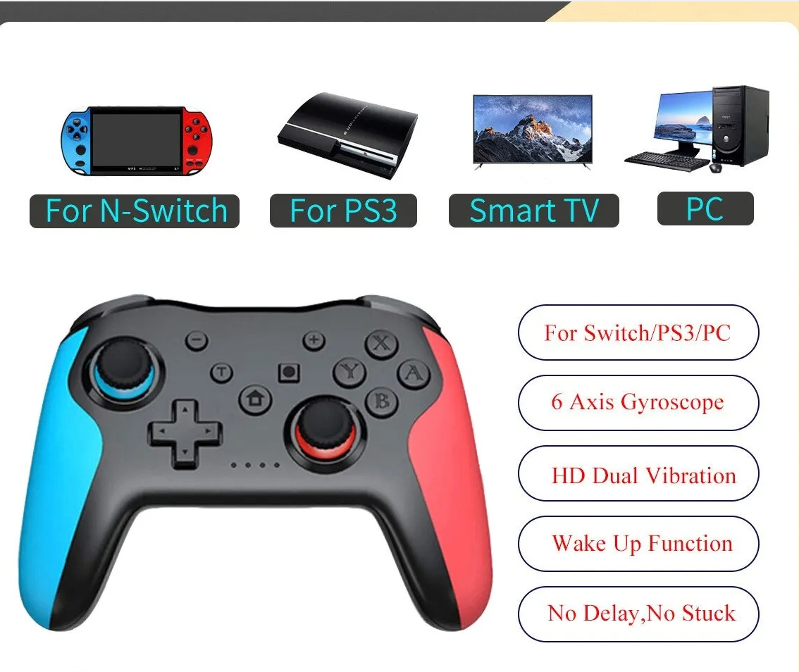 For Nintendo Switch PS4 TV Box Games Android Phone IOS PC Bluetooth Game Consoles Controller 2.4G Wireless Gamepads Dual Vibration Joystick