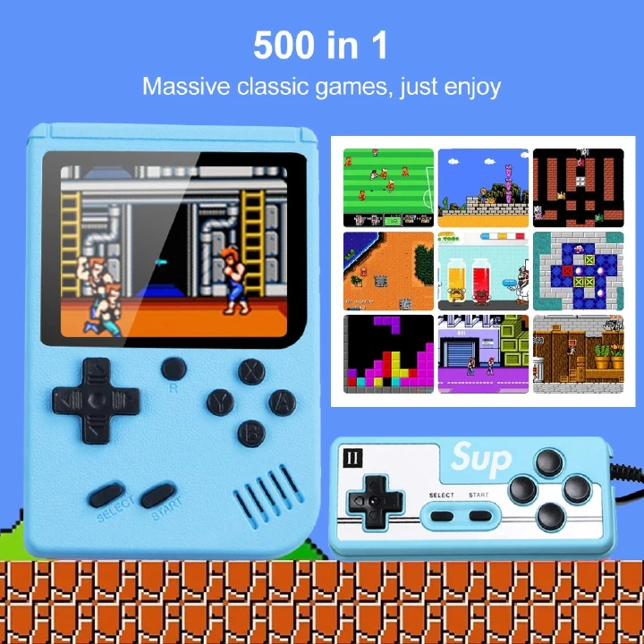 500 in 1 Video Game Consoles Retro Portable Mini Handheld Game 3.0 Inch Color Pocket TV Game Console Handheld Player Gift