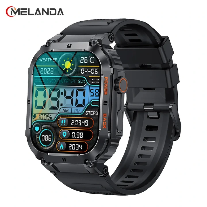 New Bluetooth Call Smart Watches Men Sports Fitness Tracker Women Smartwatches for Android IOS Calculator 400mAh 1.96 inch