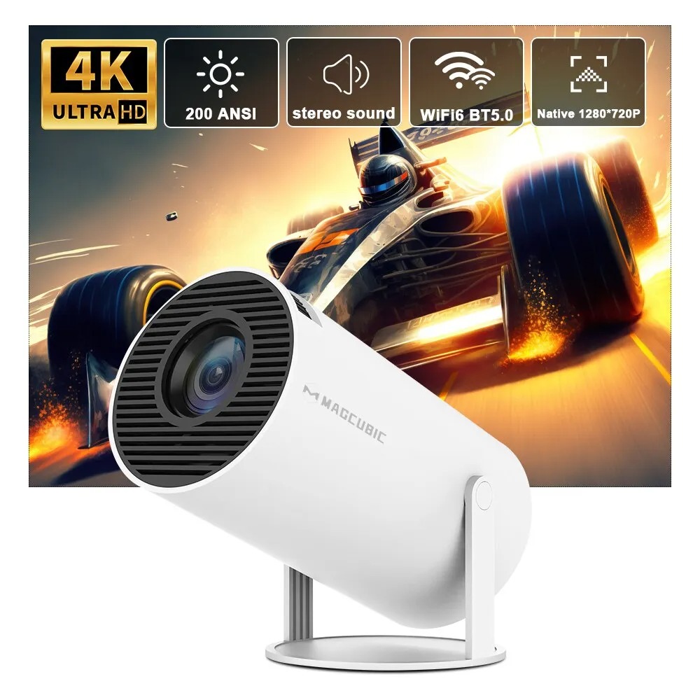 Projector 4K Android 11 Dual Wifi6 200 ANSI Allwinner H713 BT5.0 1080P 1280*720P Home Cinema Outdoor Projetor