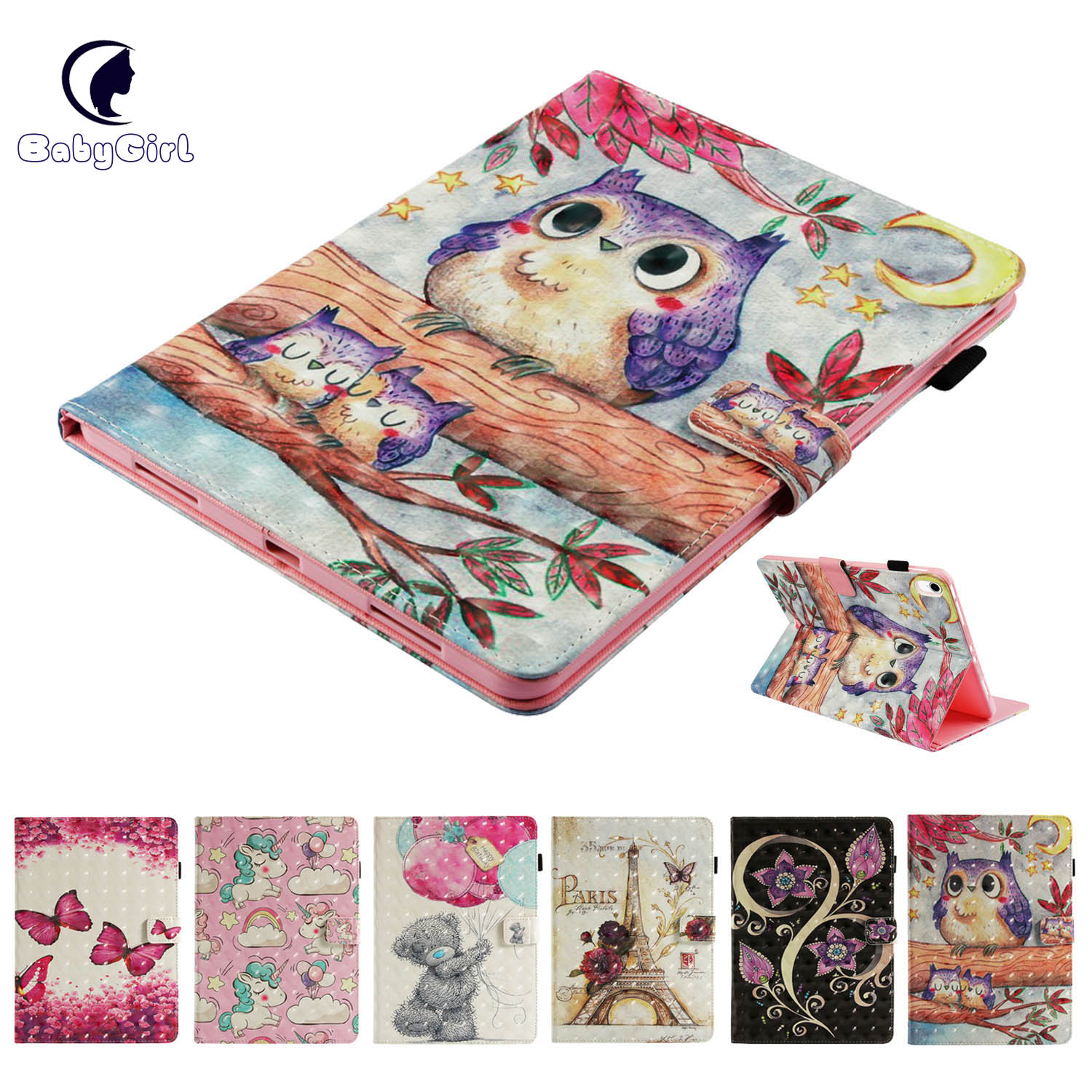 iPad Pro 11/10.5/9.7, iPad Air1/2, iPad mini 1234 case, Stand Filp Smart Cover