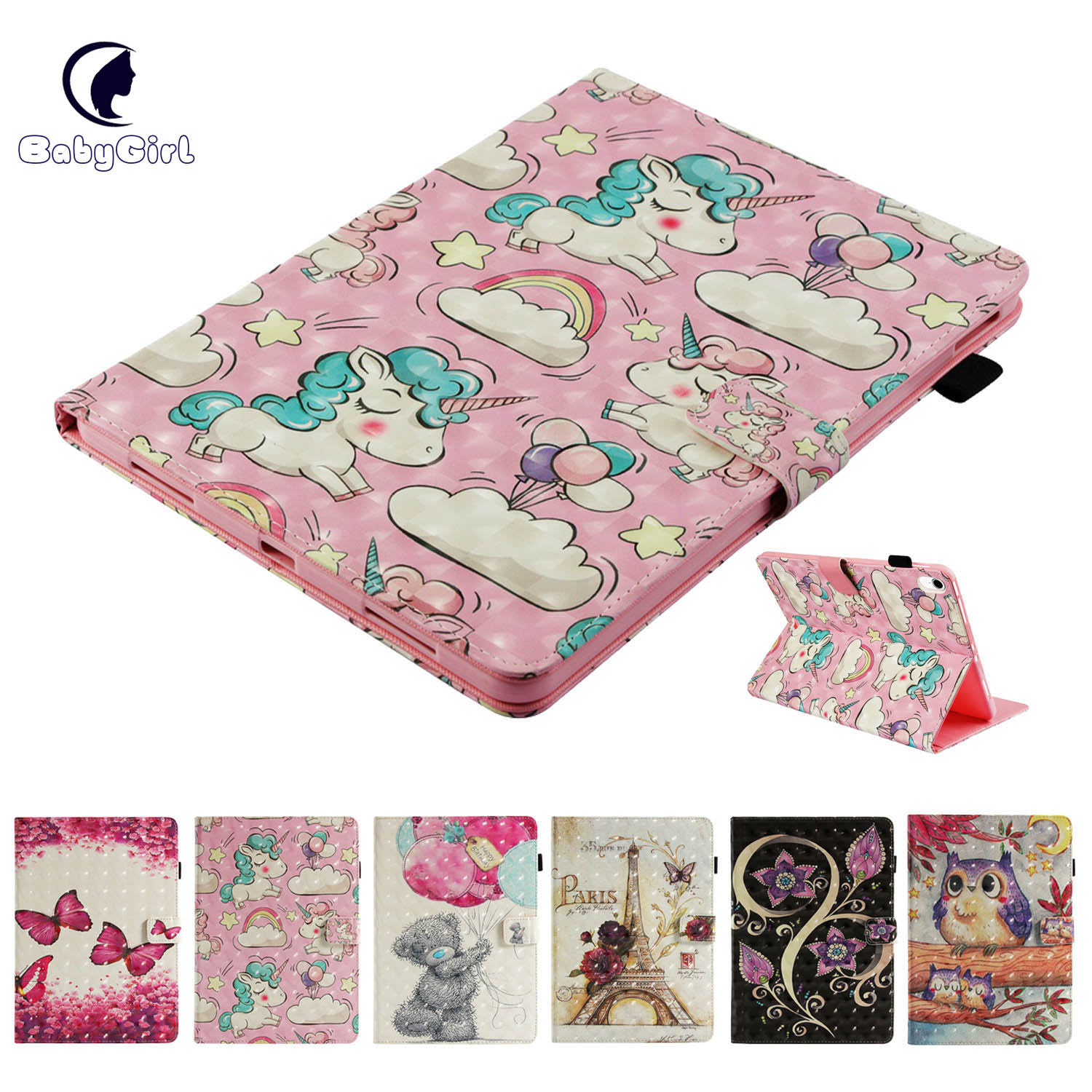 iPad Pro 11/10.5/9.7, iPad Air1/2, iPad mini 1234 case, Stand Filp Smart Cover