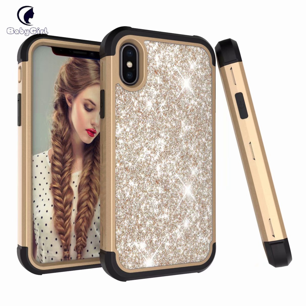 Glitter Sparkle Bling Case Cover for Apple iPhone 6 6s 7 8 Plus iPhone X XS XR XS Max