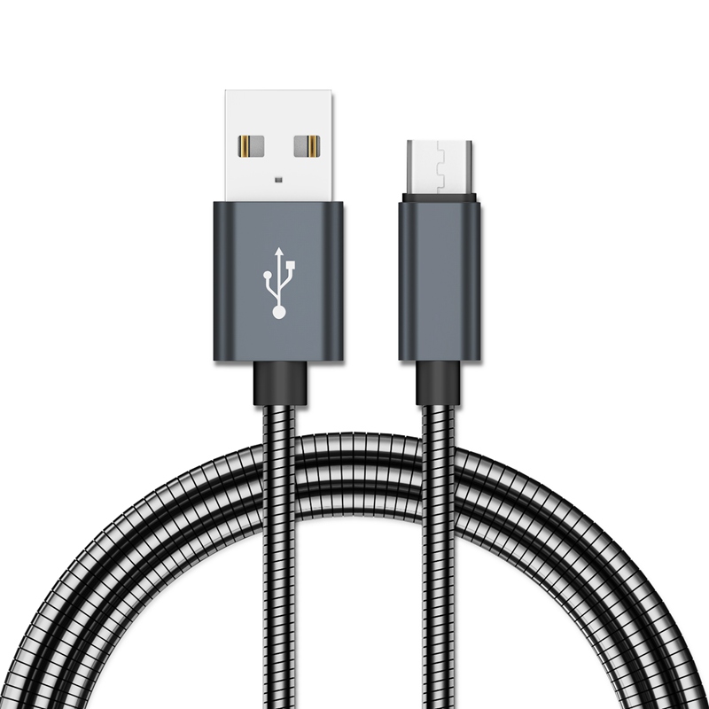 Micro USB Cable, Metal Spring Durable Cord Universal Heavy Duty Rugged Micro USB Data Cord