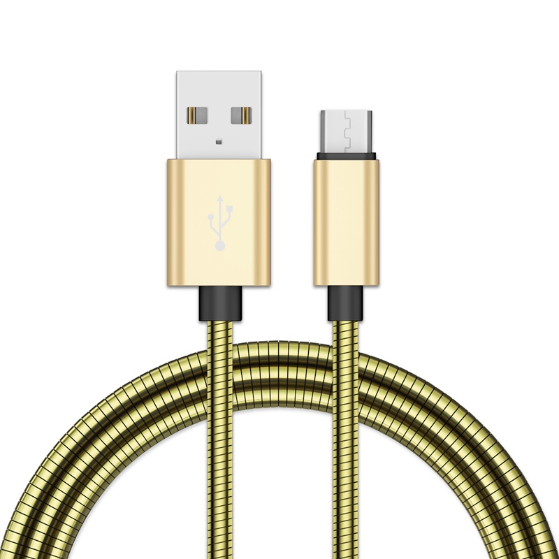 Micro USB Cable, Metal Spring Durable Cord Universal Heavy Duty Rugged Micro USB Data Cord
