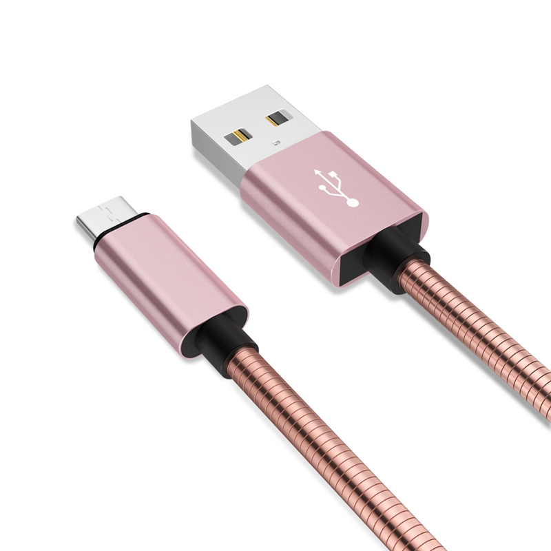 Micro USB Cable, Metal Spring Durable Cord Universal Heavy Duty Rugged Micro USB Data Cord