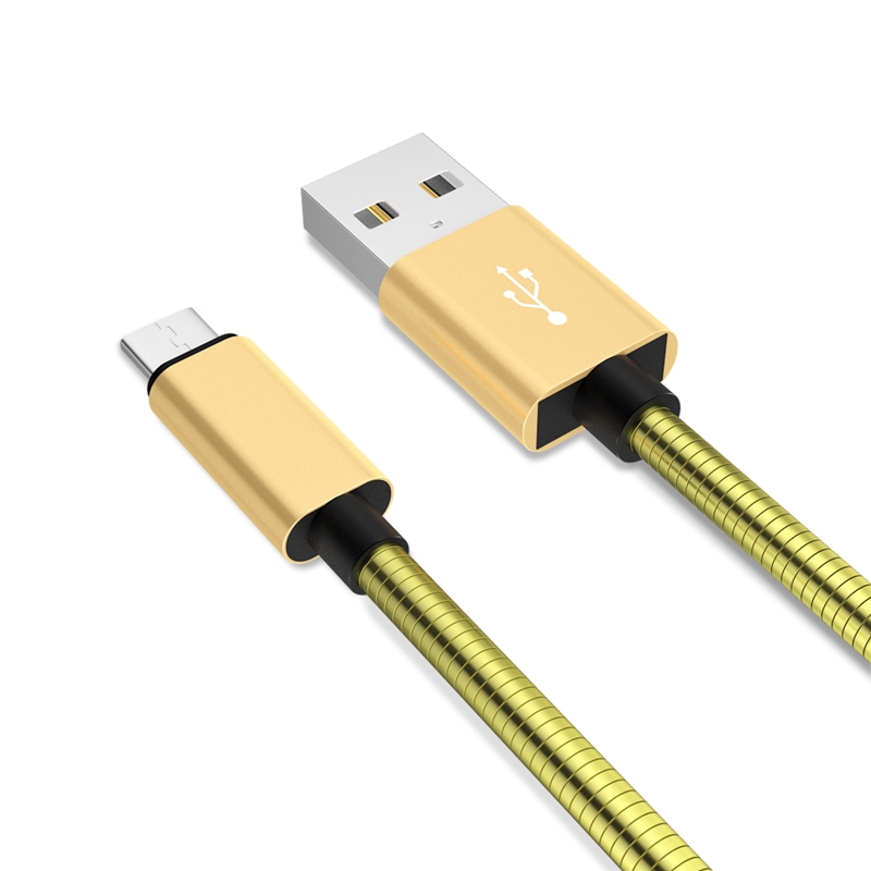 Micro USB Cable, Metal Spring Durable Cord Universal Heavy Duty Rugged Micro USB Data Cord