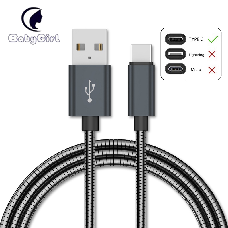 Metal USB-A to USB-C Cable– Fast Charging &amp; Data Transfer Cord for TYPE C Supported Devices