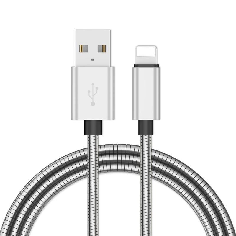 Metal USB Lightning Cable for iPhone iPad and more – Fast Charging &amp; Data Transfer Cord