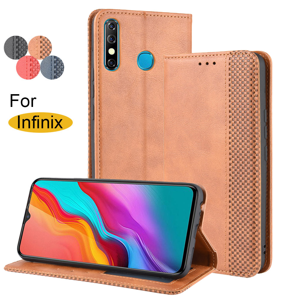 Infinix Hot 8 Case, PU Leather Wallet Flip Case Cover for Infinix Hot 8 X650
