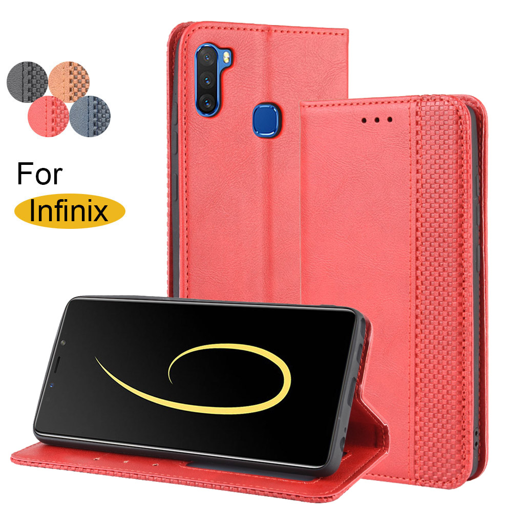 Infinix Note 6 Case, PU Leather Wallet Flip Case Cover for Infinix Note 6 X610 Phone