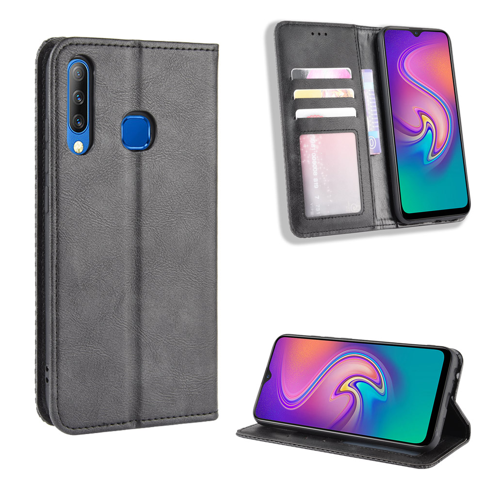 Infinix S4 Case, PU Leather Wallet Flip Case with Card Slot Holder Cover for Infinix S4 X626 Phone