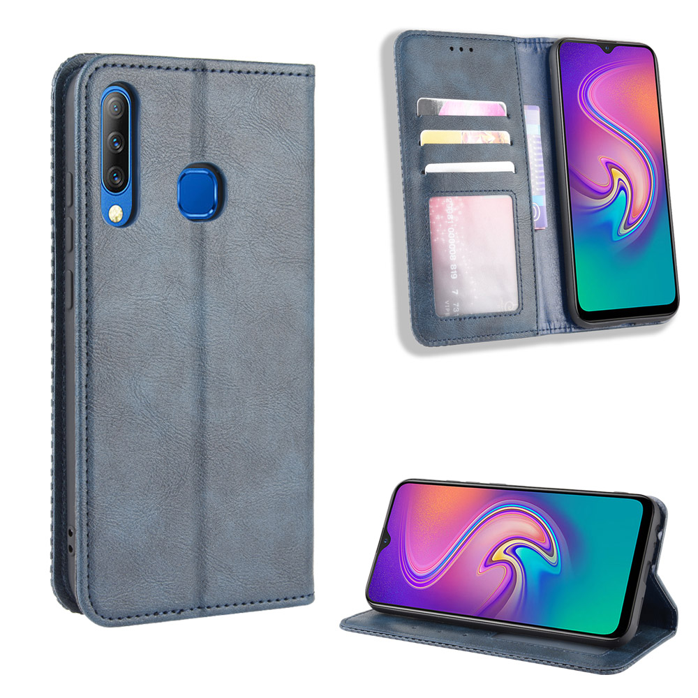 Infinix S4 Case, PU Leather Wallet Flip Case with Card Slot Holder Cover for Infinix S4 X626 Phone