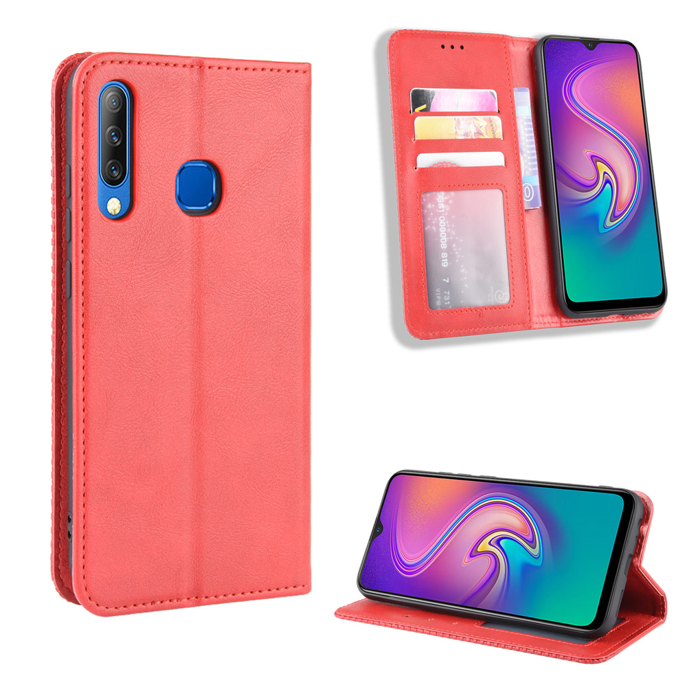 Infinix S4 Case, PU Leather Wallet Flip Case with Card Slot Holder Cover for Infinix S4 X626 Phone