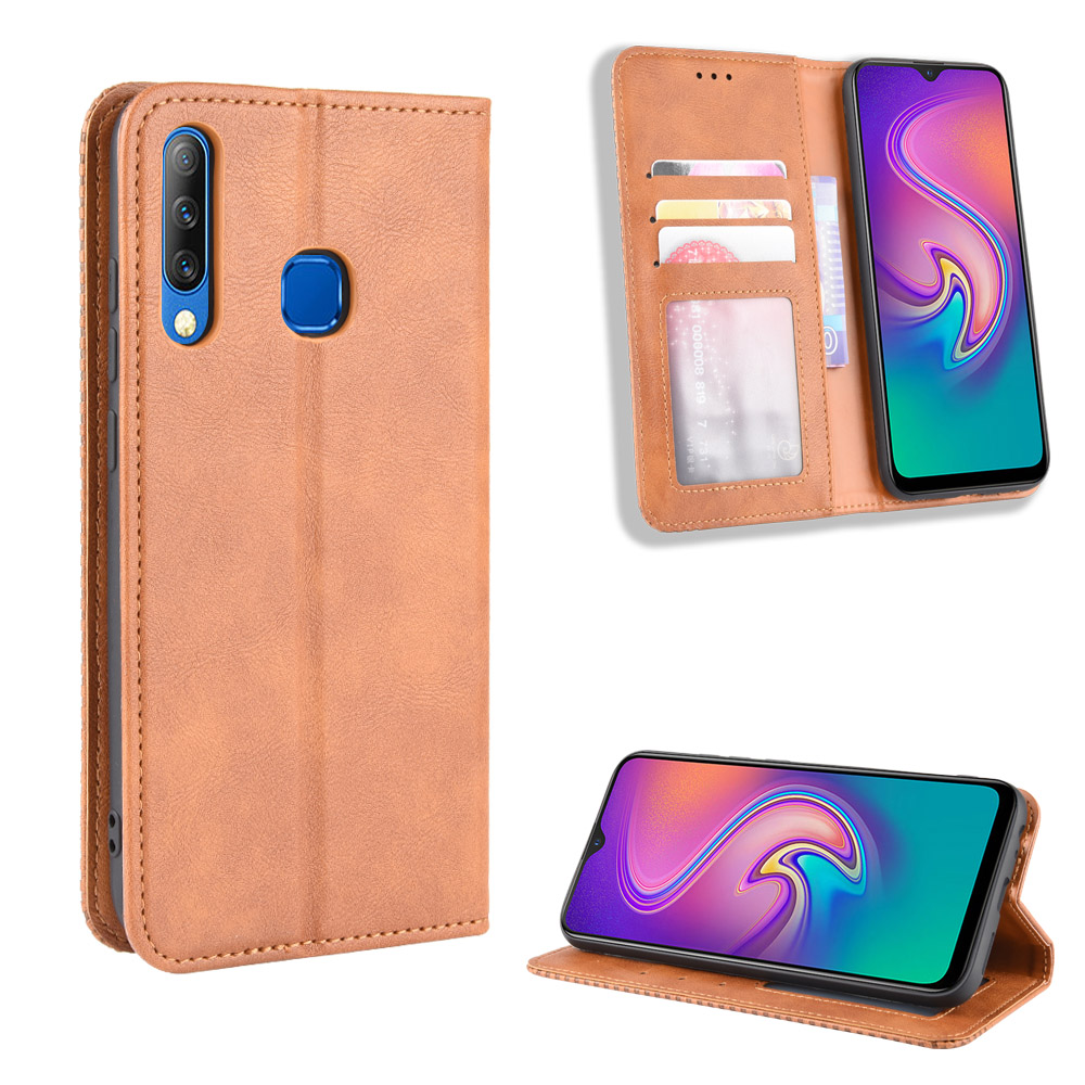 Infinix S4 Case, PU Leather Wallet Flip Case with Card Slot Holder Cover for Infinix S4 X626 Phone