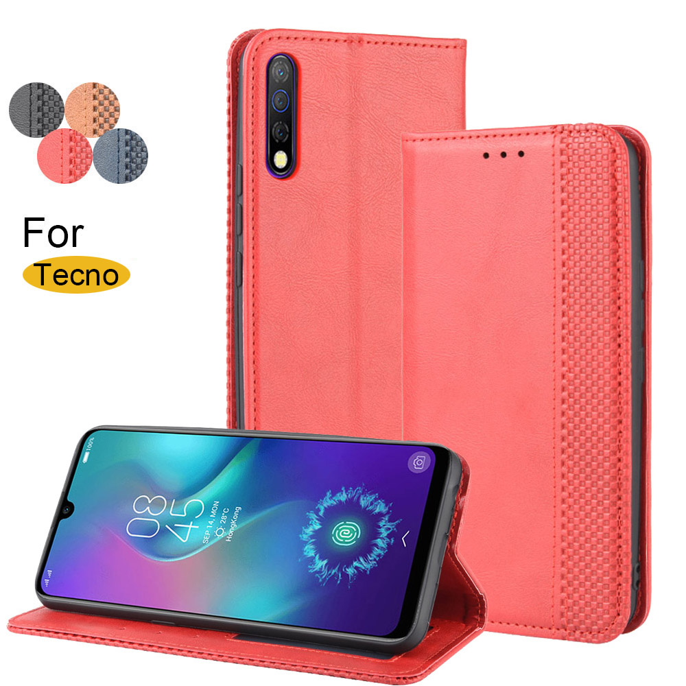 Tecno Camon 12 Pro Case, PU Leather Folio Flip Cover for Tecno Camon 12 Pro/CC9 (6.35&quot;) 2019