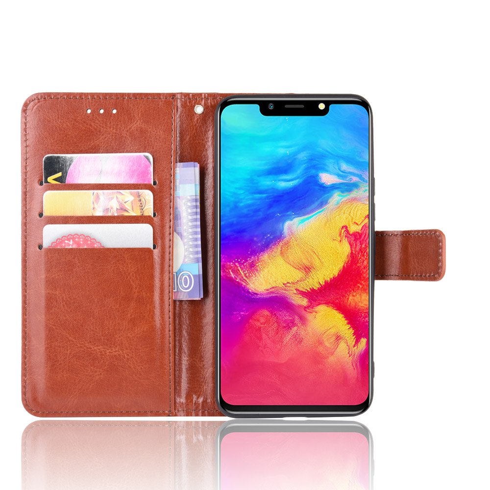 Infinix Hot 7/X624B Case, PU Leather Wallet Case Cover [Stand Feature] with Wrist Strap