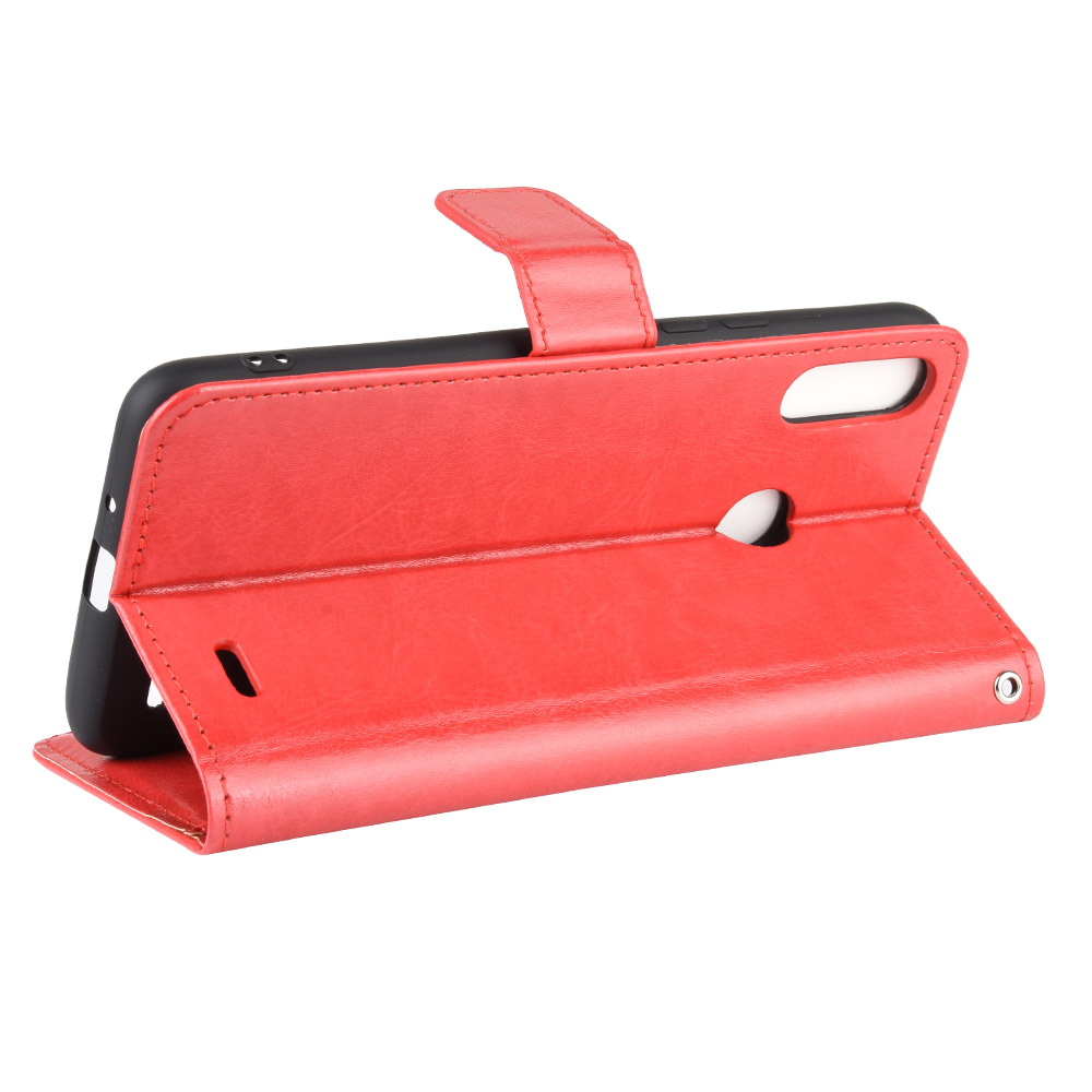 Infinix Hot 7/X624B Case, PU Leather Wallet Case Cover [Stand Feature] with Wrist Strap